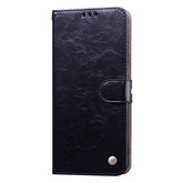Business Style Oil Wax Texture Horizontal Flip Leather Case, with Holder & Card Slots & Wallet